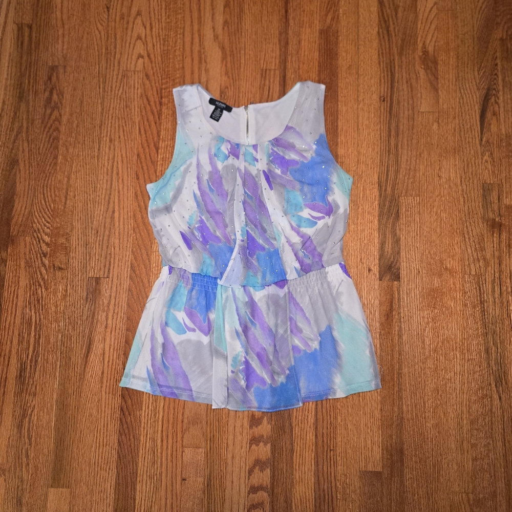 Alfani Multicolor Sleeveless Blouse